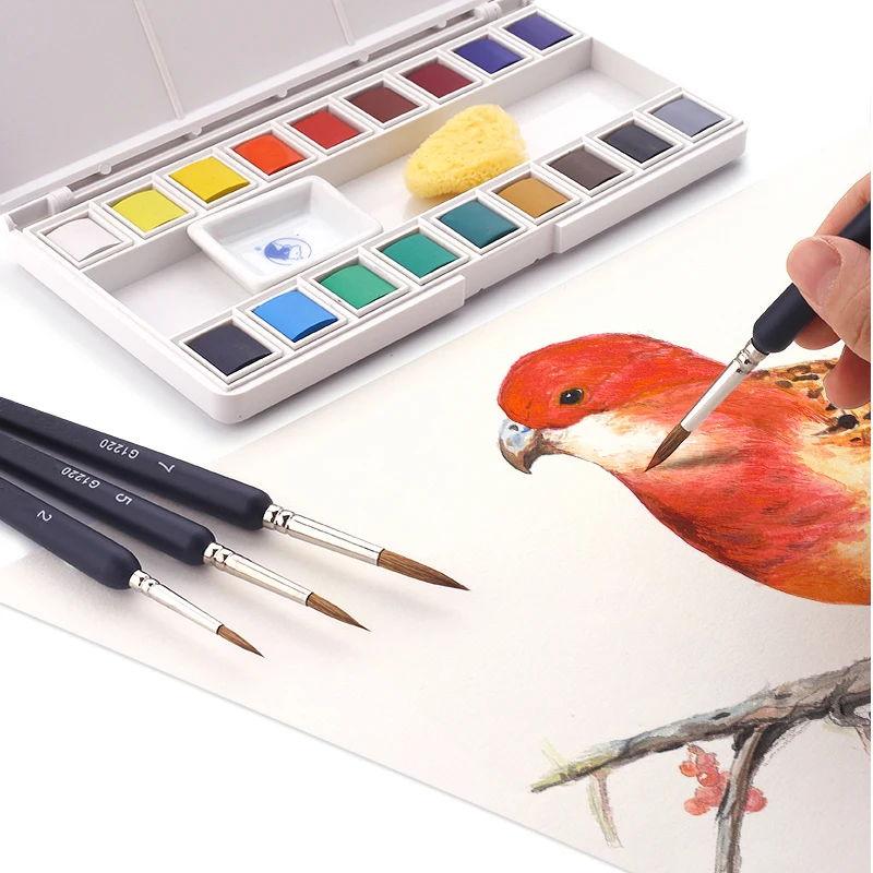 

11 шт./набор, кисти для рисования акварелью