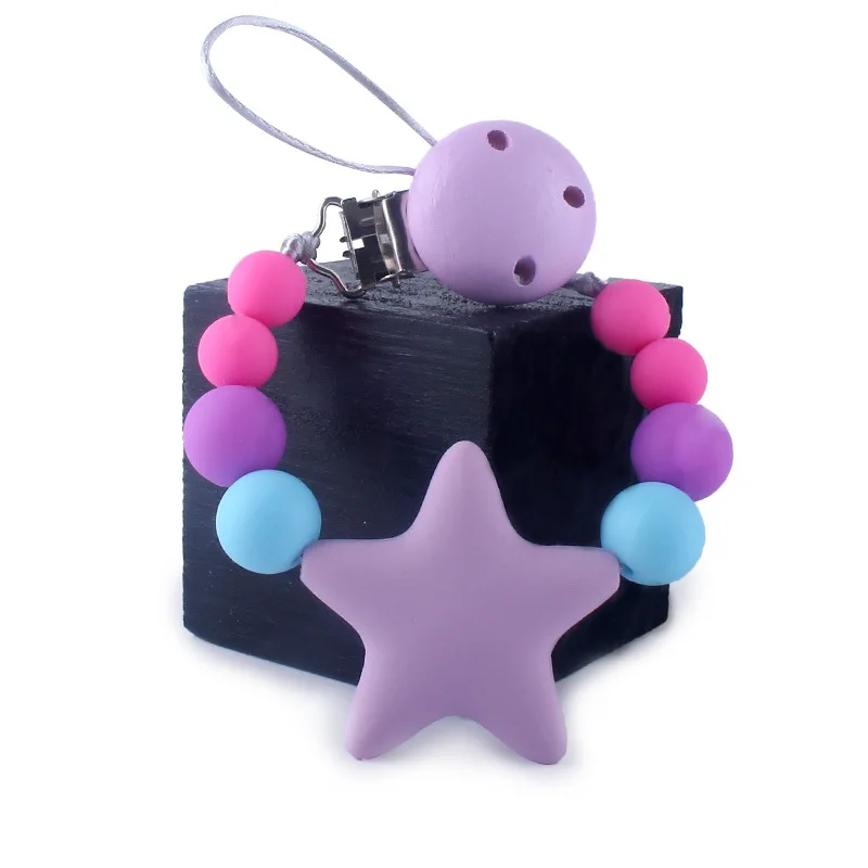 Силиконовая соска с цепочками новая детская зажимом для прорезывания зубов