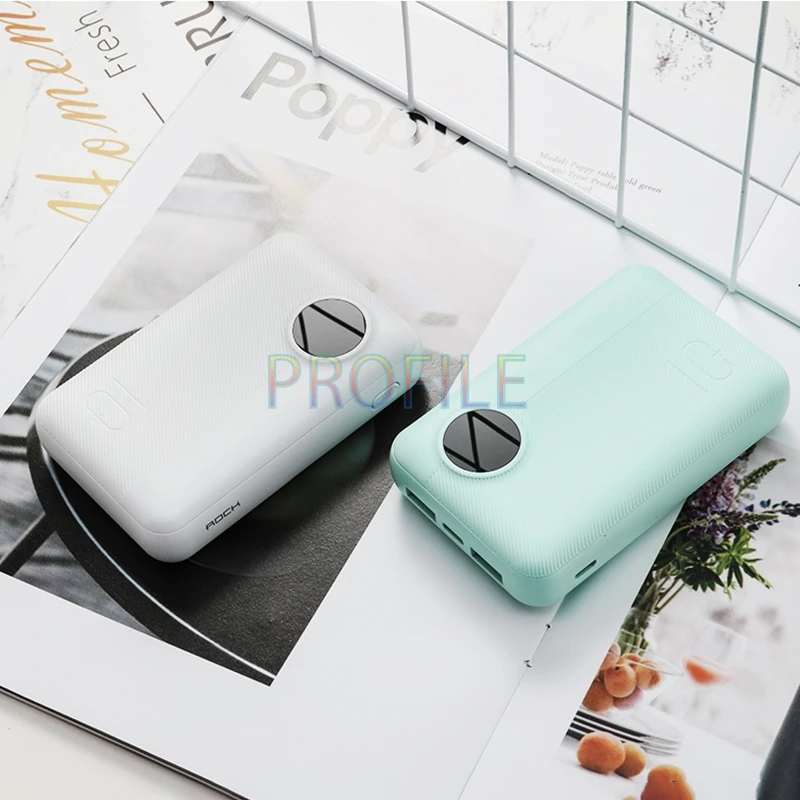 Внешний аккумулятор ROCK P75V539 10000 мАч USB для iPhone Xiaomi Huawei | Мобильные телефоны и