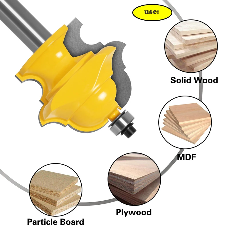 

1/2 12mm Handle Multiple Line Woodworking Milling Cutter Engraving Machine Line Knife Magic Knife Woodworking Tools Drill Bits