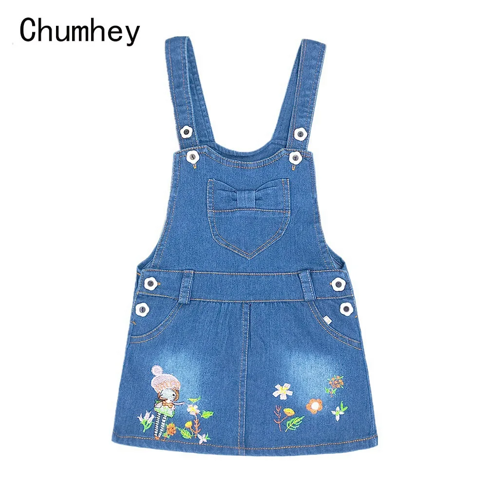 girl Chumhey/От 1 до 6 лет; Детский сарафан; Летние джинсы для девочек; платье на подтяжках; комбинезоны; джинсовое платье на лямках для малышей; одежда для малышей; Bebe - Цвет: girl