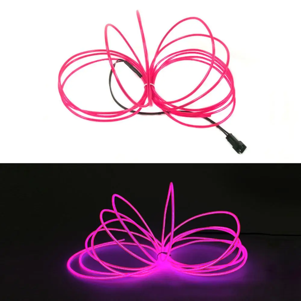 2 м светодиодный гибкий EL провода неоновый светильник s свечение полосы вечерние