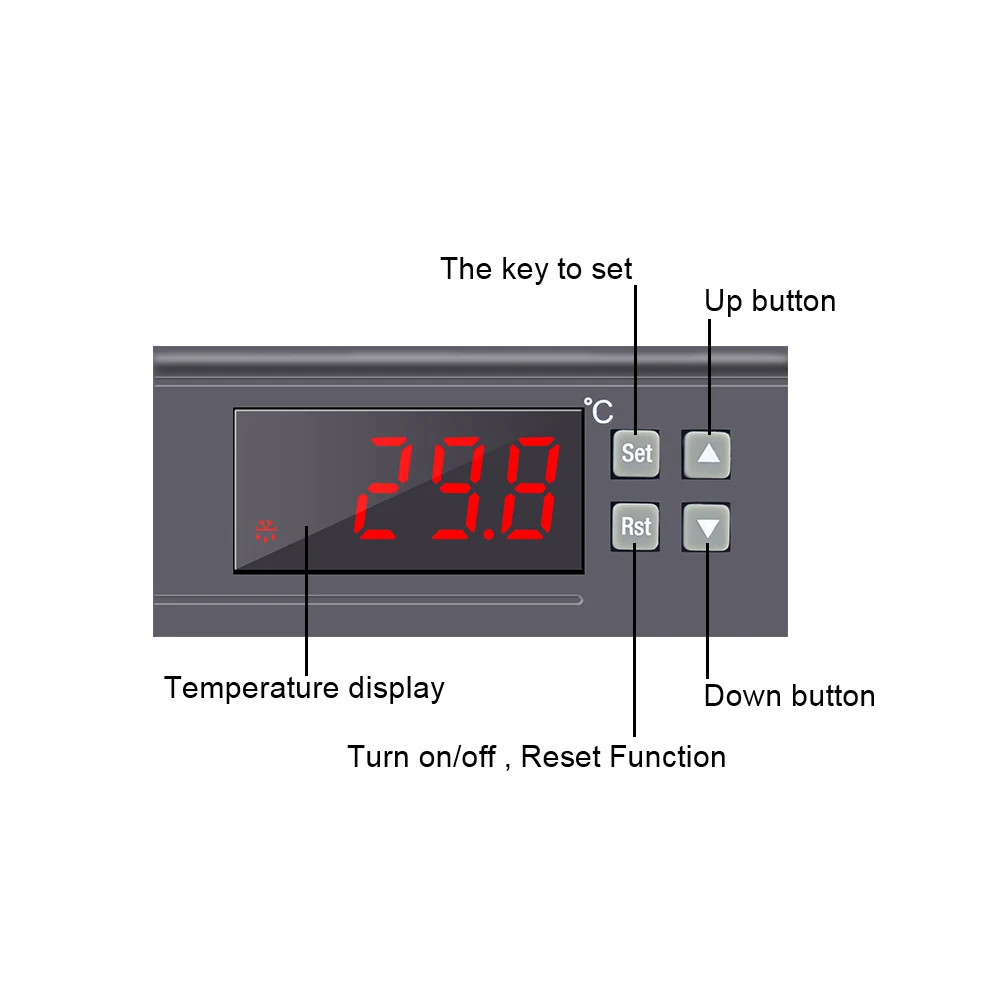 220v120v 30a kt8230 digital microcomputer temperature controller relay output 30300 degree thermostat with 2m ntc sensor free global shipping