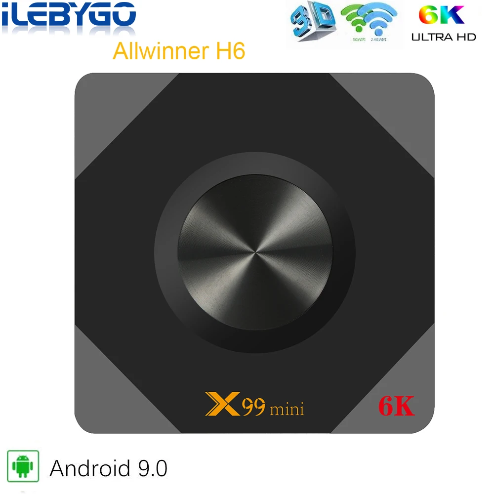 X99 Мини Android 9,0 tv BOX Allwinner H6 четырехъядерный 2,4G/5G Wifi 4 ГБ DDR3 32 Гб 64 Гб Smart Android tv Box 6K HD телеприставка
