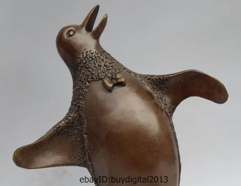 10 &quotКитайский фэншуйская бронза Art Zoo Южный полюс птицы Пингвин анималистическая