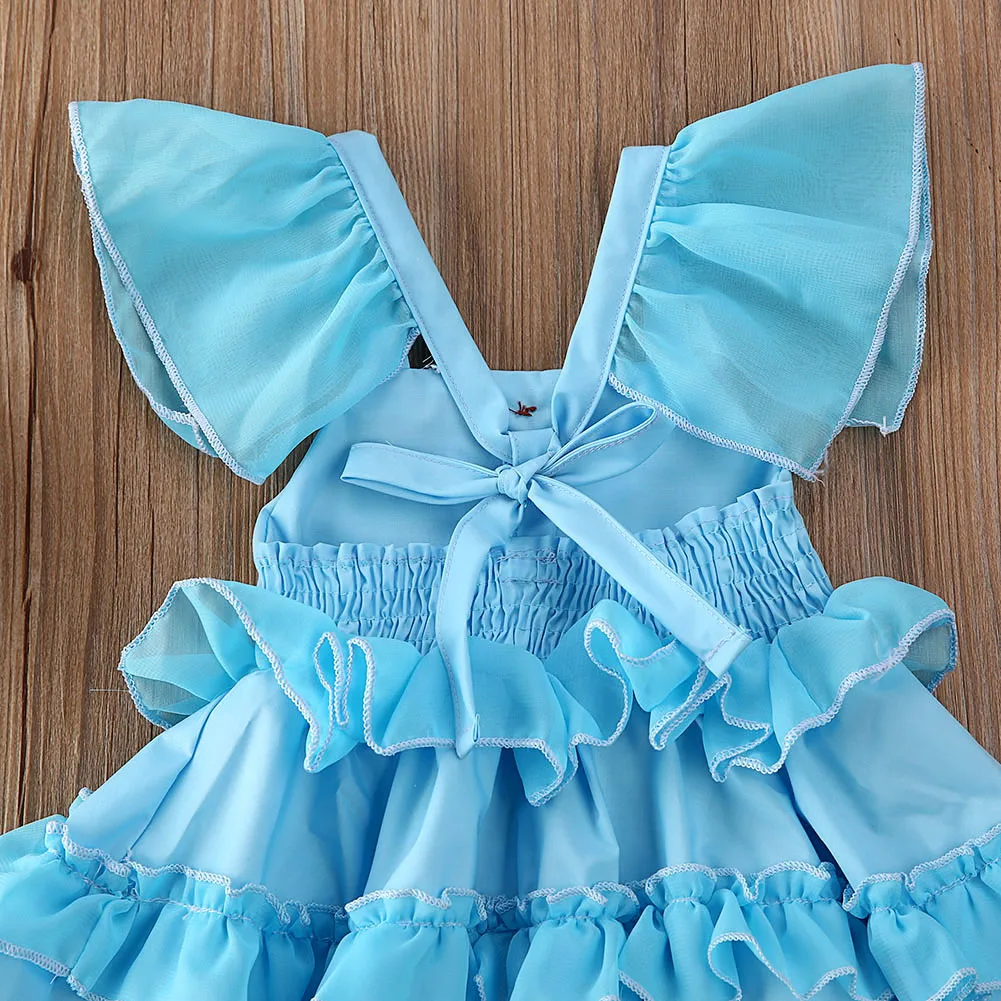 

Toddler Baby Girl 6M-5T Clothes Princess Dress Short Sleeve Wedding Party Tutu Dresses