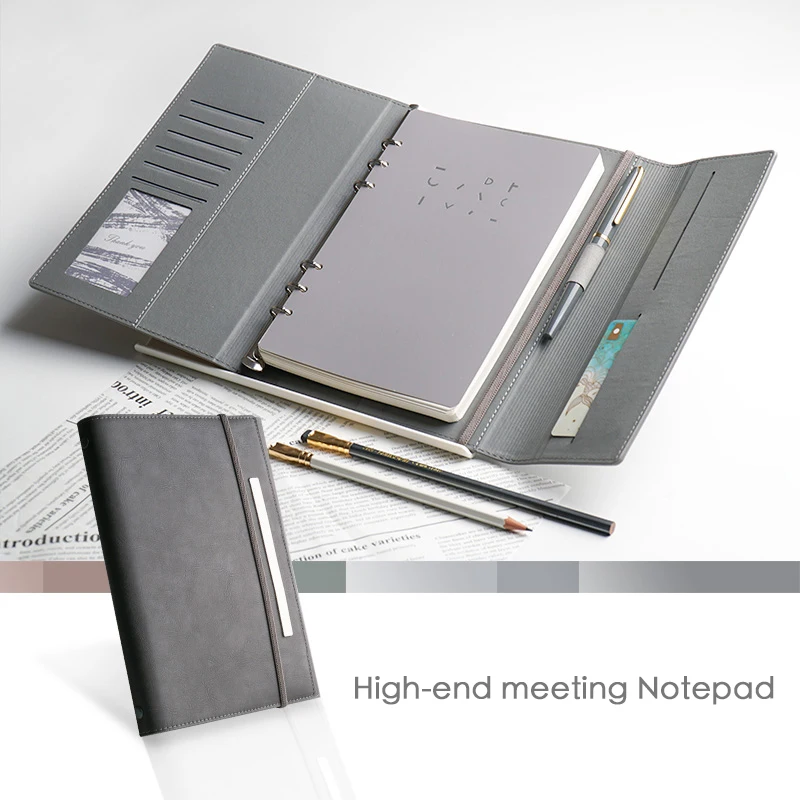 

Блокнот на спирали A5, металлические листы с логотипом на заказ, 6 отверстий, Роскошные офисные деловые высококачественные связующий дневник без листов, подарок