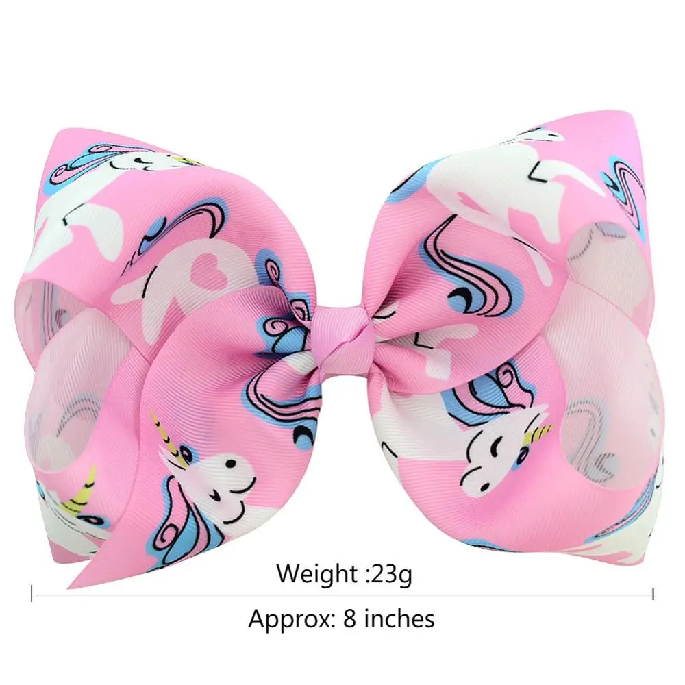 8 дюймов бант для волос 1 шт. модная заколка девочек принцесса большая мультяшная