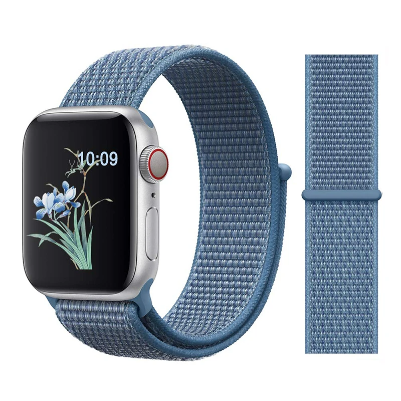 5 cape blue Ремешок для apple watch 5 44 мм 40 мм 42 мм 38 мм iwatch Series 3 2 1 нейлоновый спортивный ремешок для часов Браслет apple watch 5 4 band - Цвет ремешка: 5 cape blue