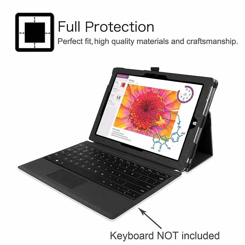 Чехол книжка из экокожи для Microsoft Surface 3 10 8 дюйма дюйма|Чехлы планшетов и