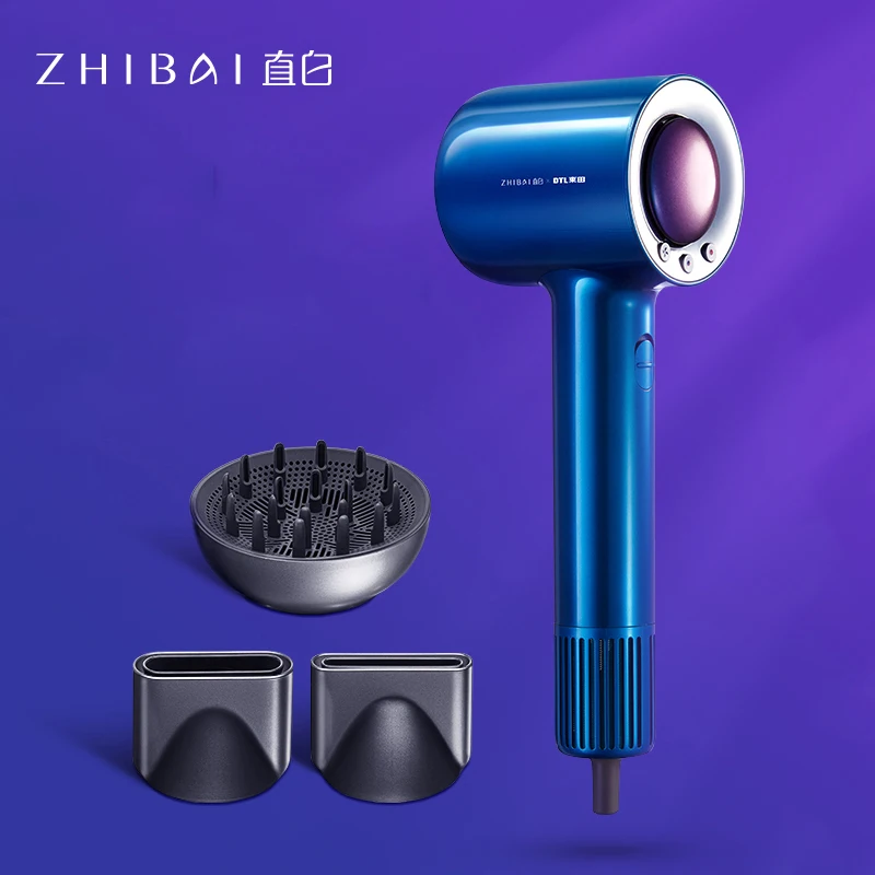 

ZHIBAI High Speed Blue Hair Dryer For Hair Temperature Mi Blow Dryer for Home Travel Dryer Portable