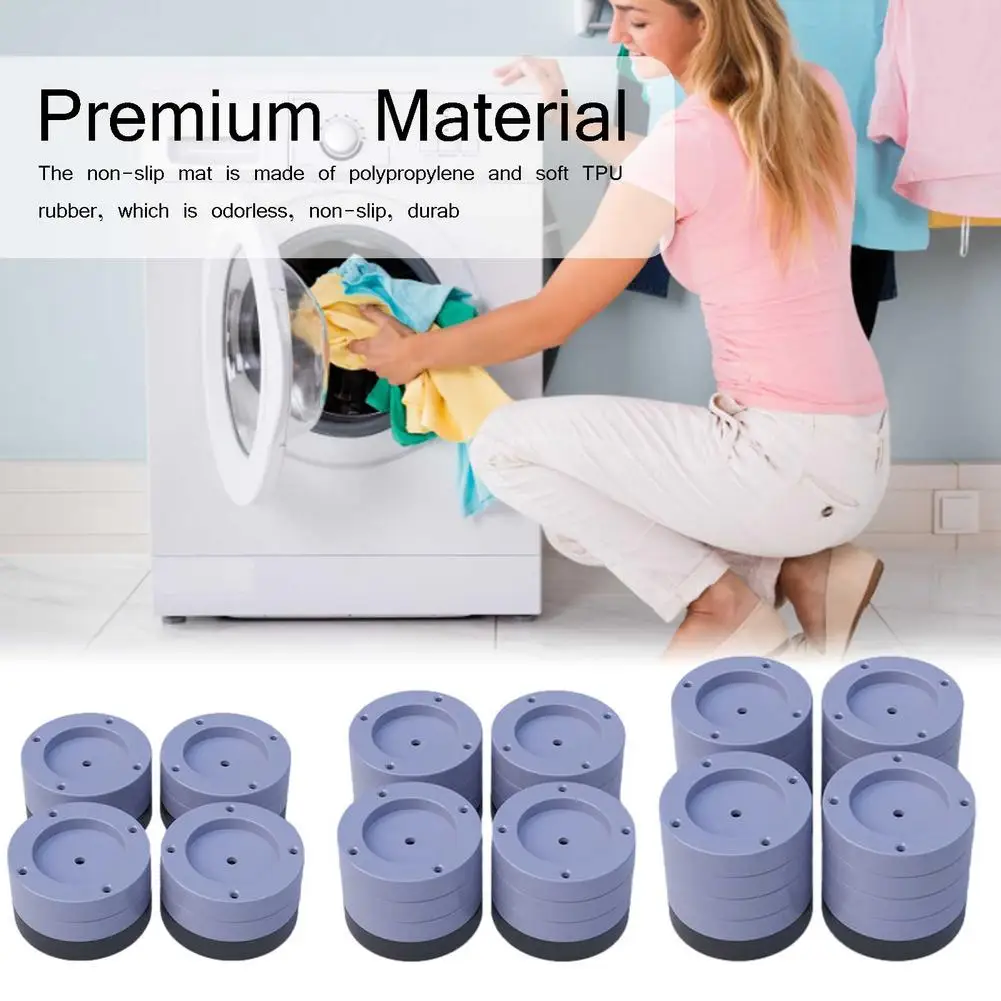 

4pcs Anti-slip And Noise-reducing Washing Machine Feet Non-slip Mats Refrigerator Anti-vibration Pad Heightening Pad