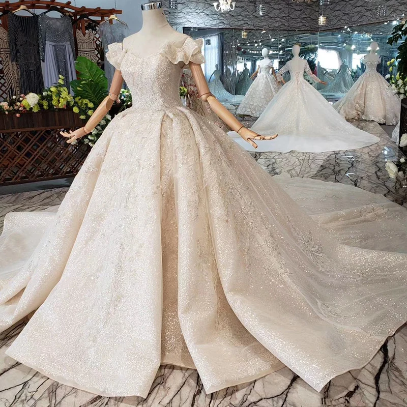 Специальное свадебное платье с открытыми плечами со шнуровкой сзади Свадебное