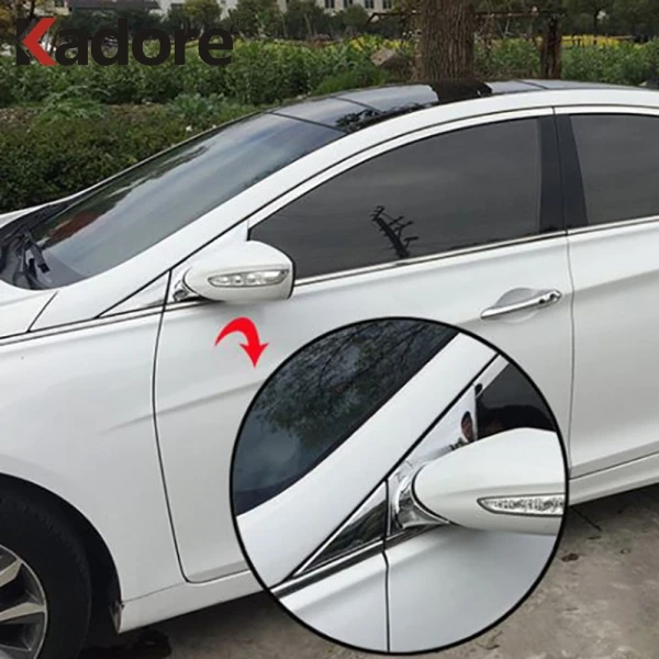 Для Hyundai Sonata i45 2010 2011 2012 2013 ABS хромированная окошко отделка рама автомобильное