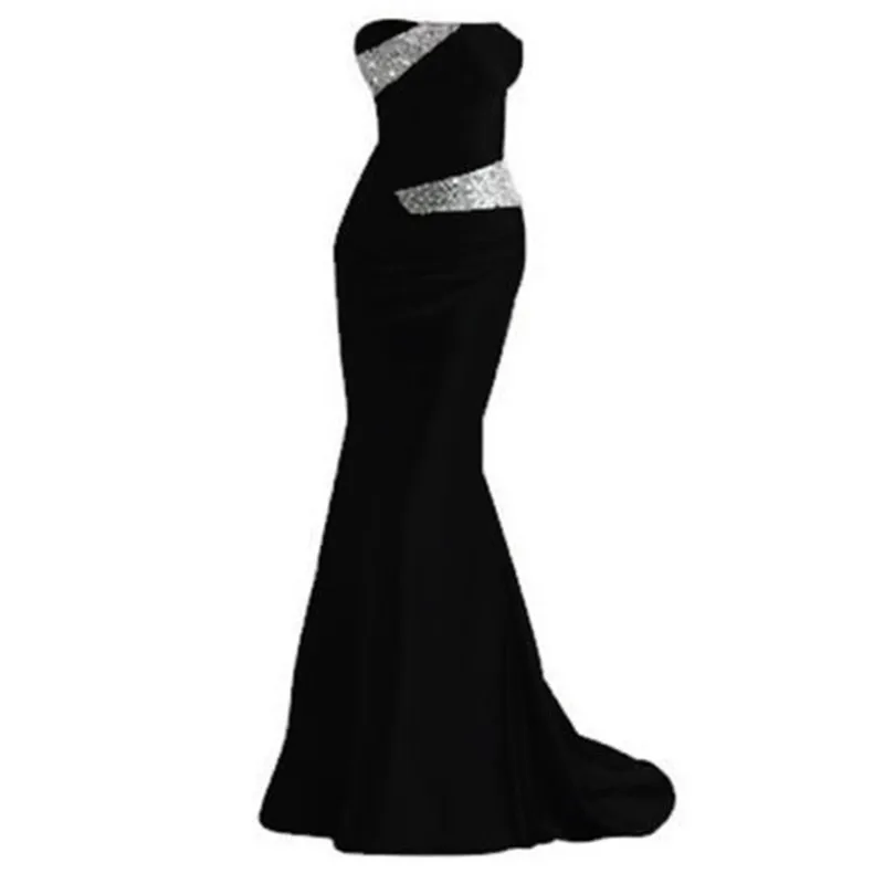 

Mermaid Sweetheart Bridesmaid Dresses 2020 Party Gowns Long Formal Beaded Prom robe de soiree Wedding Guest Dresses In Stock