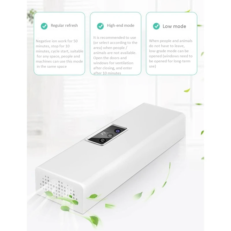 

Portable Air Purifier Activated Carbon Air Freshener Ionizer Remove PM2.5 Dust Smoke for Home Bathroom