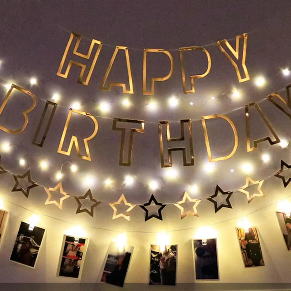 Скандинавские вечерние баннеры с днем рождения треугольные волнистые для детей