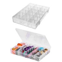 18grids plastic box adjustable jewelry box beads pills nail art storage box case organizer for office housekeeping organization