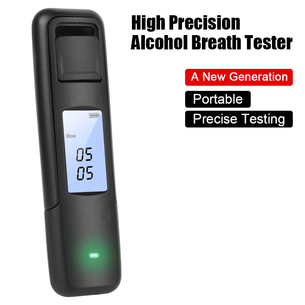 

Portable New USB Rechargeable Breathalyzer Analyzer with Digital Display Screen High Accuracy Non-Contact Alcohol Breath Tester