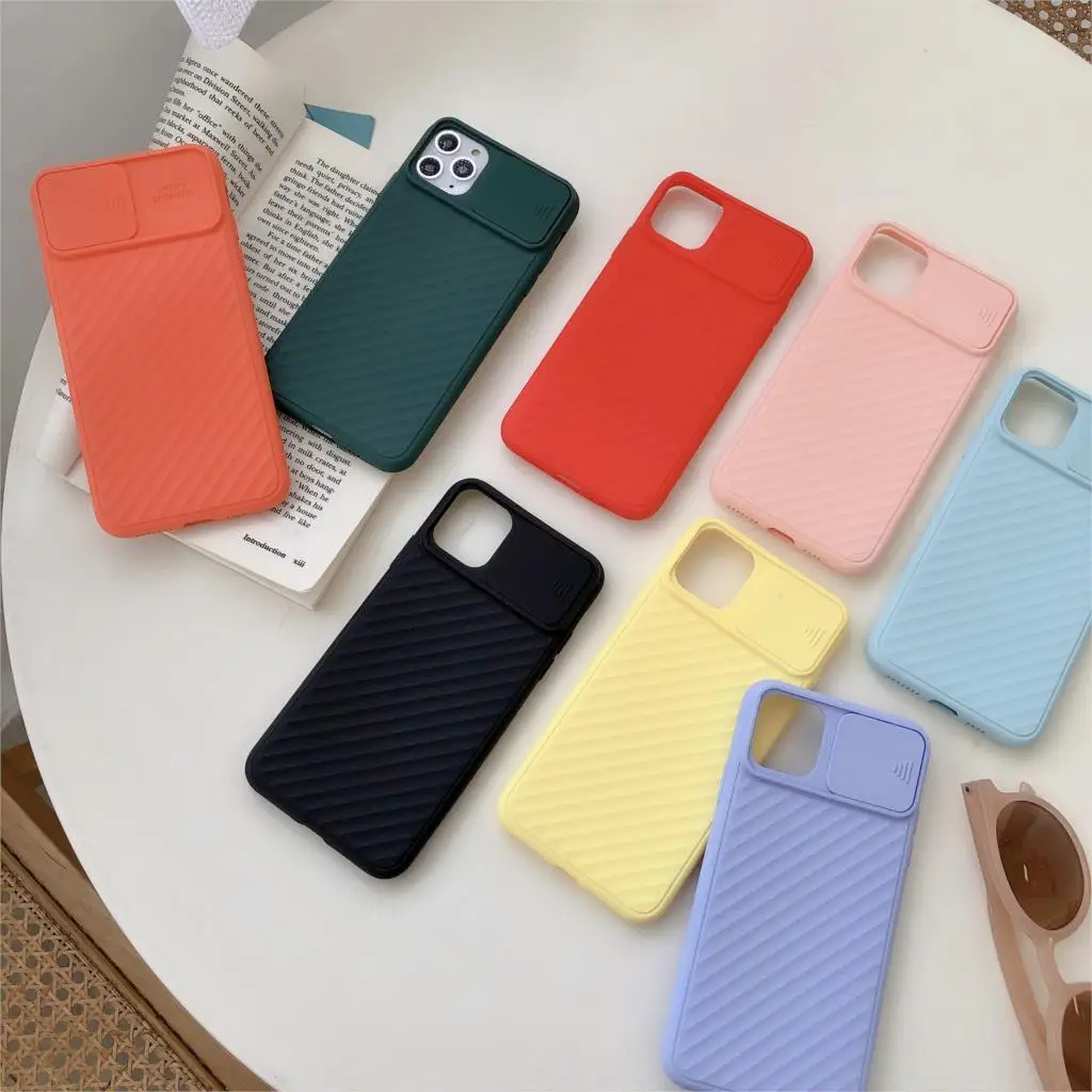 

Camera Protection Shockproof phone Case For iPhone 6 6s 7 8 Plus XR Xs X 11 Pro MAX SE TPU Soft Solid Color Silicone Back Cover