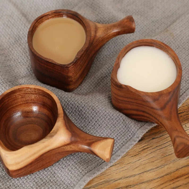 

110ml Soup Spoon Short Handle Acacia Wood Water Scoop Household Japan And South Korea Creative Water Spoon Household Kitchen