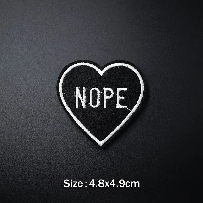 NOPE (Размер: 4 8 х4 9 см) значок Сделай Сам вышитая нашивка-аппликация для глажки