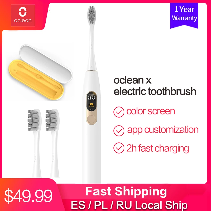 Oclean X Xiaomi sonic электрическая зубная щетка обновленная для взрослых Водонепроницаемая ультра звуковая автоматическая зубная щетка перезаряжаемая через USB