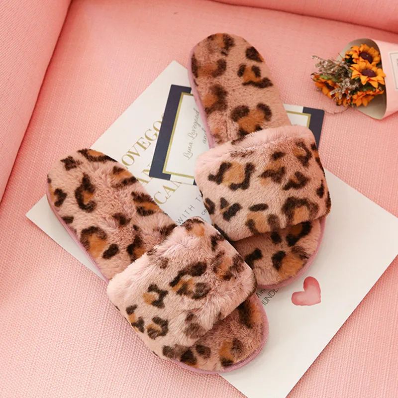 Женские тапочки 2020 Домашние Нескользящие теплые пушистые плюшевые Обувь с