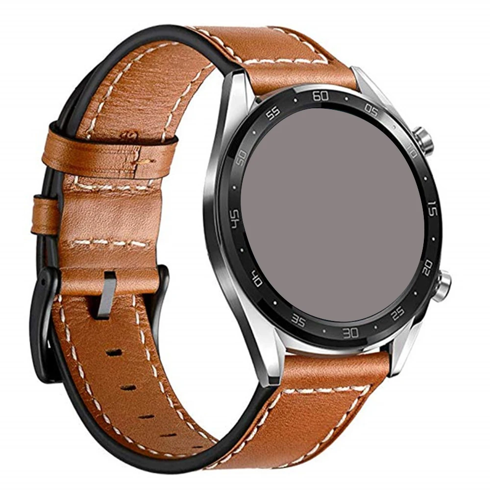 

Fashion Women Men Leather Strap For Huawei Watch GT Replacement Smart Watch Band Luxury Leather 22mm Watchband Wristband