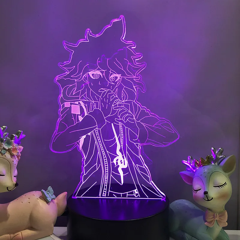 

Игра Danganronpa V3 Nagito Komaeda экшн-фигурки kawaii декор комнаты 7RGB Usb touch 3d светодиодный ночсветильник украшение для спальни подарки