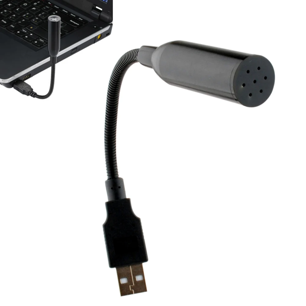 Мини USB микрофон гибкий аудиомикрофон с гусиной шеей для ноутбука и ПК