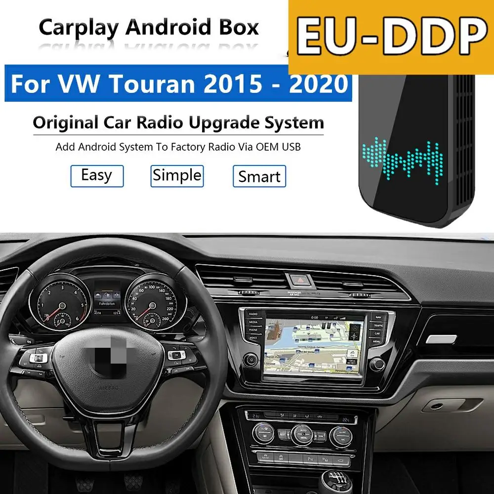 

Автомагнитола Carplay, обновленная автомобильная аудиосистема на Android для Volkswagen Touran 2015 - 2020 Apple, Беспроводная Автомобильная Мультимедийная прис...