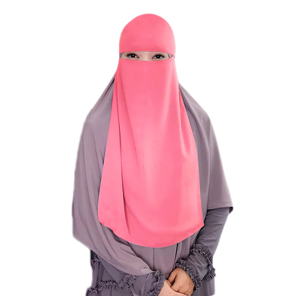 Однослойный скромный женский хиджаб слитный мусульманский Амира никаб чехол