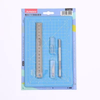 hand account pen sharpener a5 cutting pad set engraving pen sharpener steel ruler cutting board three piece set