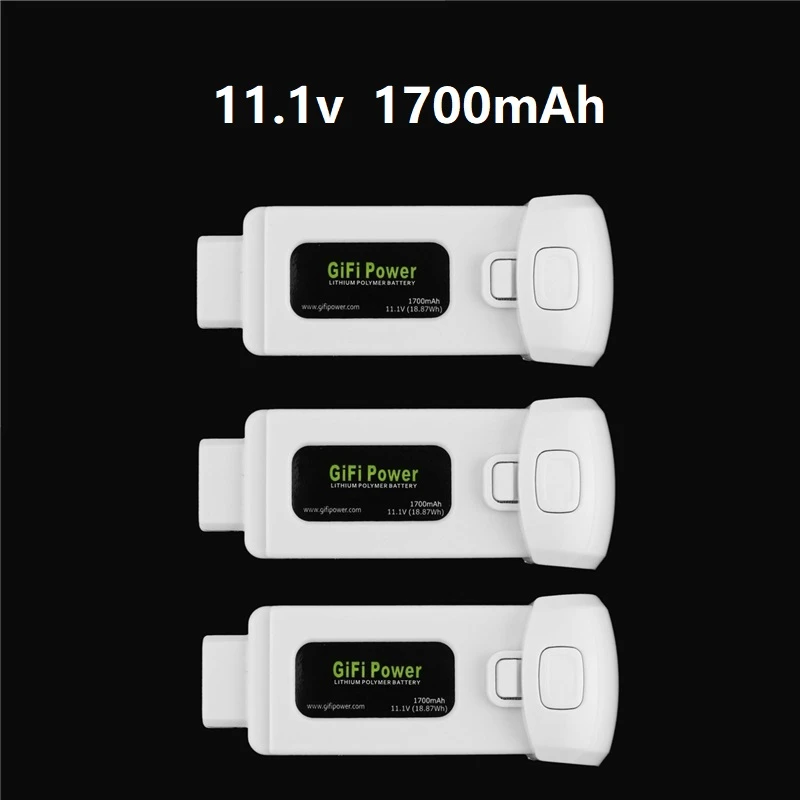

Original 11.1V 1700mAh 18.87Wh Lipo Battery for Yuneec Breeze Flying Camera Drone Extra Replacement Rechargeable Battery 3Pcs