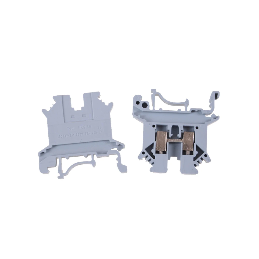 10 шт./лот Пластик клеммные колодки UK 2.5B Din Rail Универсальные коробки винт Тип 800V