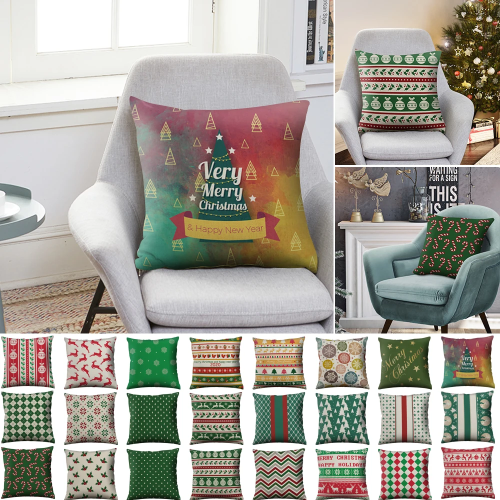 SearchI рождественские домашние Чехлы для подушек с мультяшным рисунком
