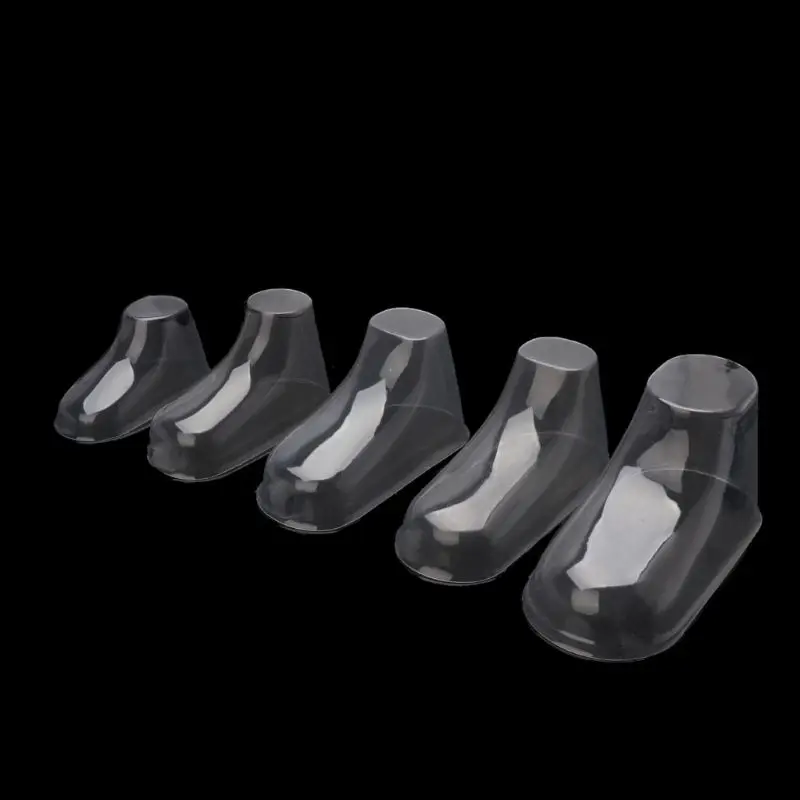 

10Pcs Clear Plastic Baby Feet Display Baby Booties Shoes Socks Showcase