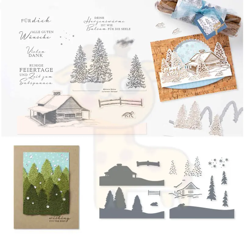 

Moments of Calm Metal Cutting Dies Clear Stamp Scrapbooking Make Photo Album Card DIY Paper Embossing Craft Supplies New 2021