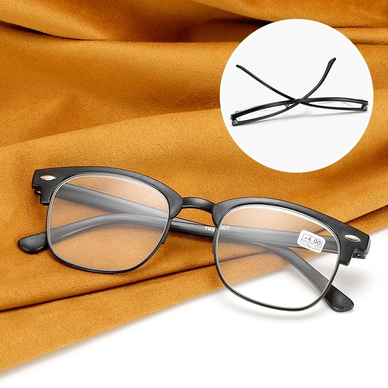 

2020 TR90 Reading Glasses Men Women Retro Half Frame Classic Ultralight Presbyopia Eyeglasses Prescription Glasses +1.0~4.0