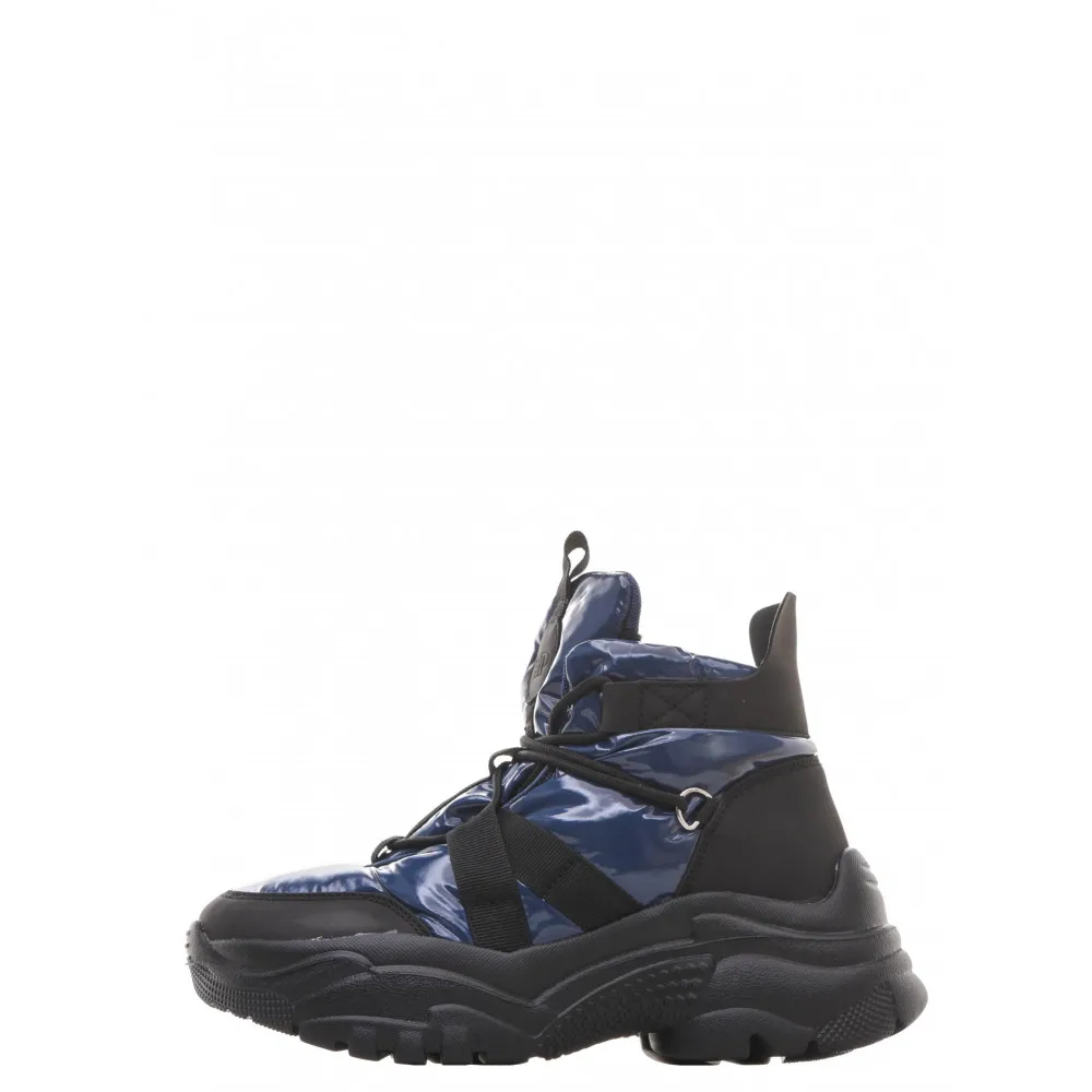 Женская обувь PATROL ботинки осень зима текстиль/иск.нубук цвет синий подкл.-иск.мех