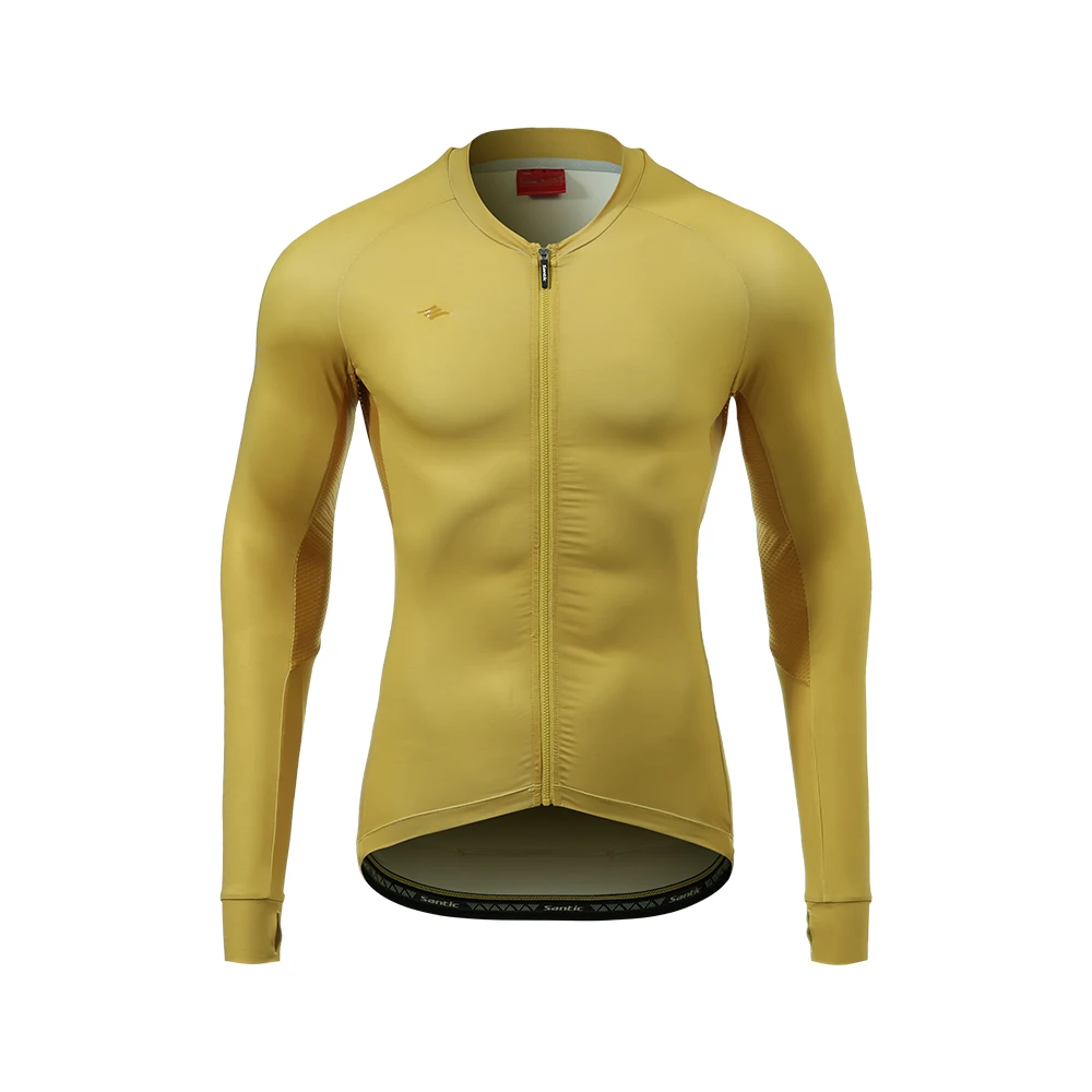 Santic велосипедные рубашки с длинным рукавом для мужчин дышащая MTB дорожный