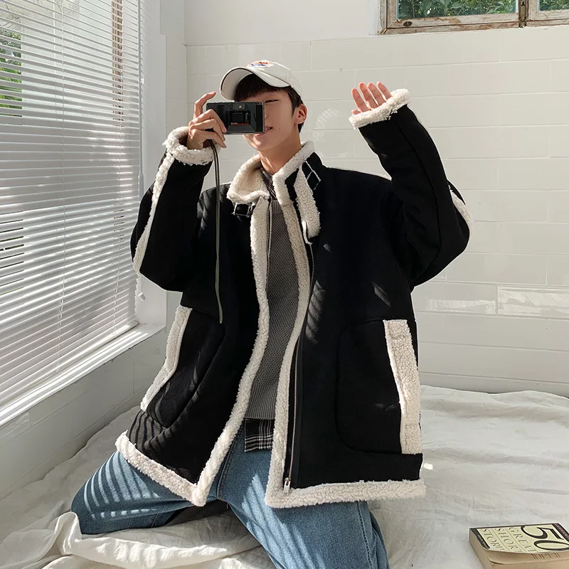 Осень-зима 2019 новое пальто из овечьей шерсти модная повседневная Однотонная