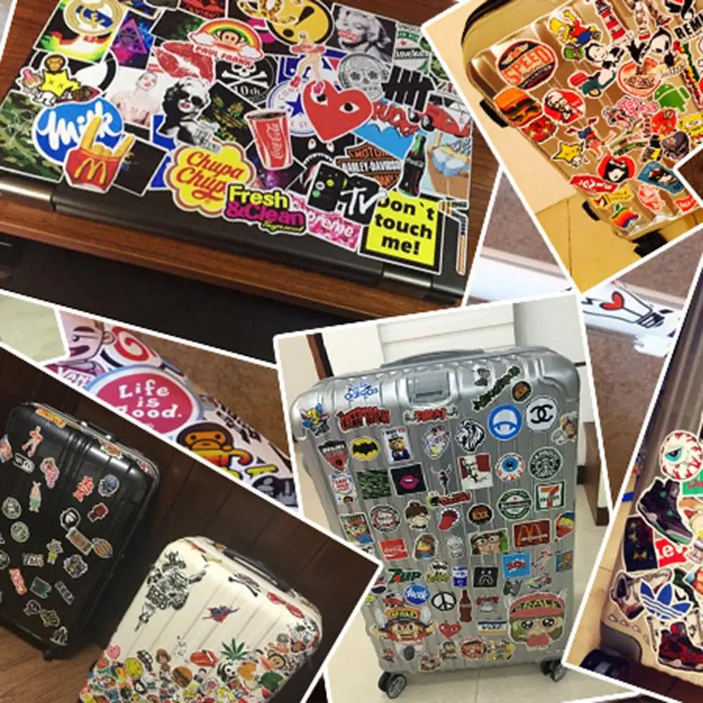 100 шт виниловая наклейка Наклейки Пакет Хэллоуин тема Случайные стильные Стикеры