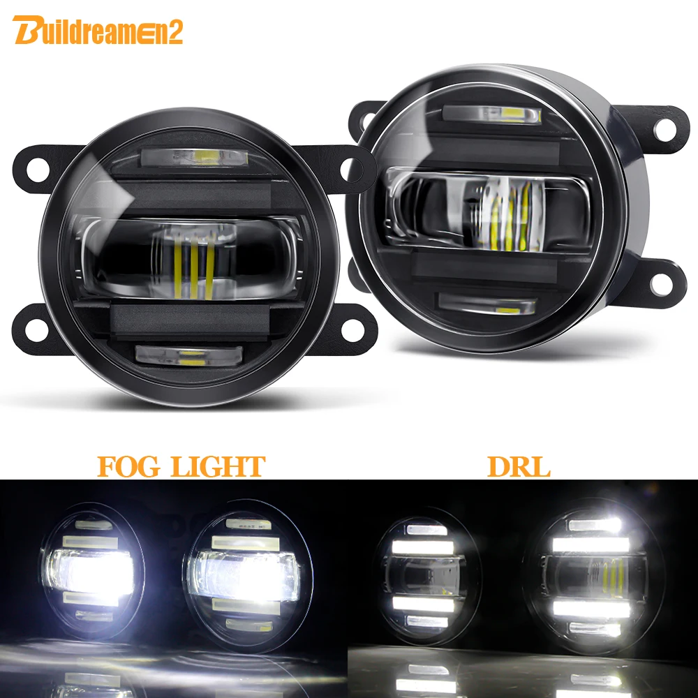 2IN1 Автомобильный светодиодный противотуманный светильник сборки LED DRL Дневной 36W