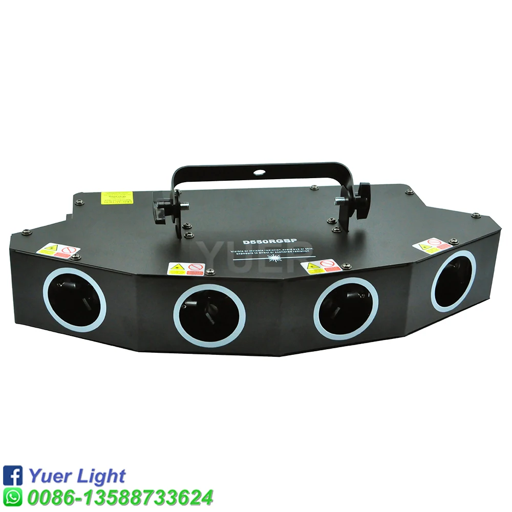 Лазерсветильник прожектор YUER DMX512 4 головки RGBP голосовое управление