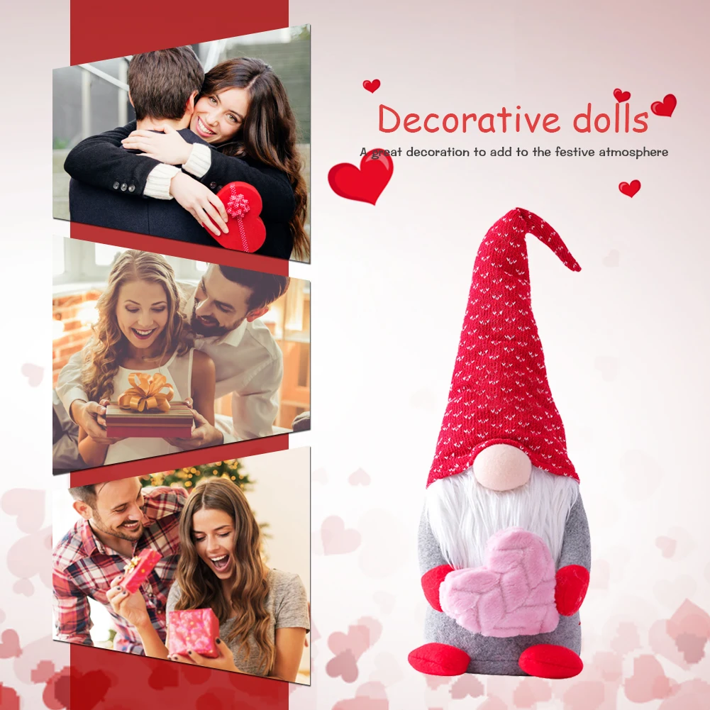 

Плюшевая безликая кукла гном ручной работы со стандартной игрушкой, скандинавские фигурки Tomte, настольные украшения на День святого Валент...
