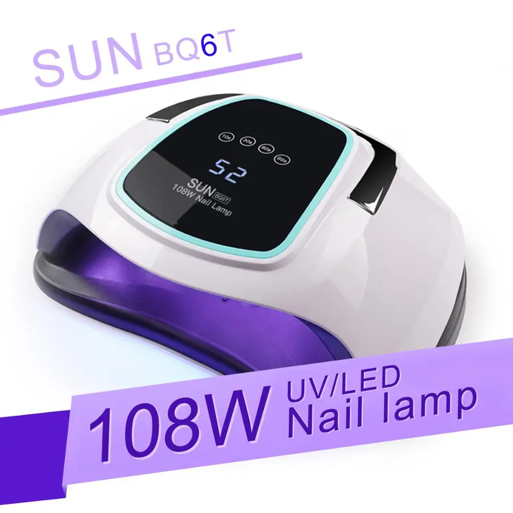 Сушилка для ногтей SUN BQ6T СВЕТОДИОДНЫЙ УФ светильник сушки гель лака с ЖК экраном