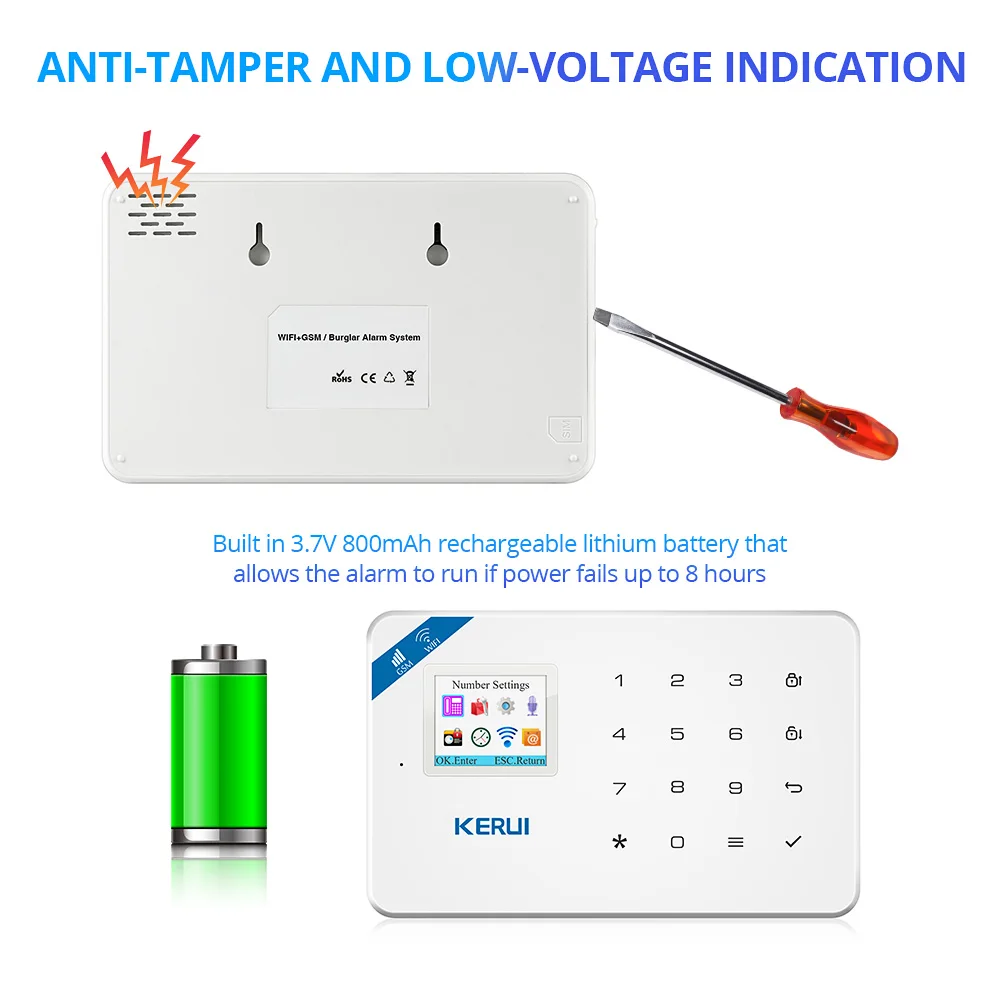 KERUI W18 GSM WIFI DIY сигнализация беспроводная домашняя Безопасность Датчик движения