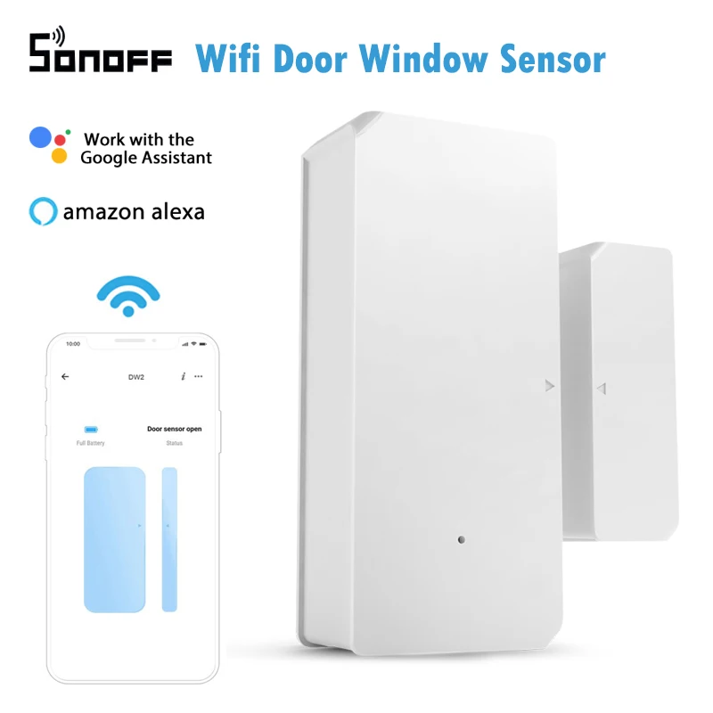 

SONOFF DW2 RF 433Mhz Wireless Door Window Sensor Notification Alerts Smart Scene Home Security Works With Sonoff RF Bridge